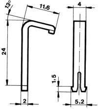 Rögzítő fül H-466 reléhez